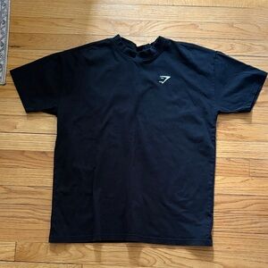 gymshark embroidered logo black t-shirt